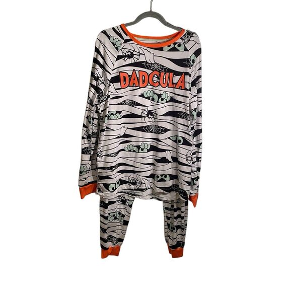 Celebrate Halloween Men’s 2 Piece Pajama Set. Size XL (46-48) DADCULA, Spiders - Picture 1 of 9
